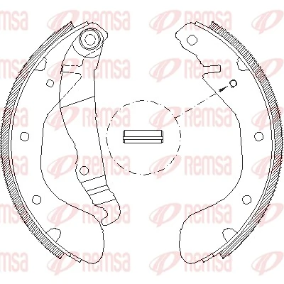 REMSA 4307.00 — Колодка гальм. барабан. OPEL ASTRA/CORSA/TIGRA задн. (вир-во Remsa)
