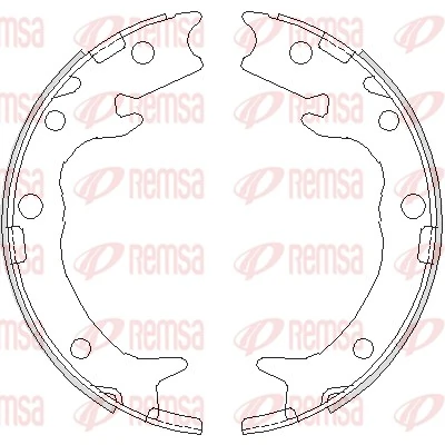 REMSA 4737.00 — Колодка гальм. барабан. HONDA ACCORD SW VIII 2.0, 2.2 I CDT-I, 2.4 04/03-, CR-V задн. (вир-во Remsa)