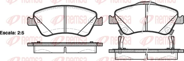 REMSA 1310.02 — Колодки гальмівні дискові