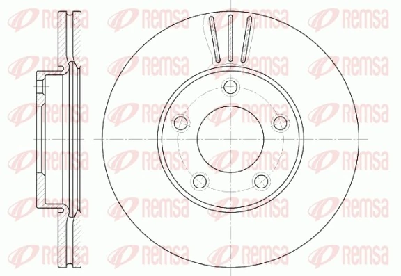 REMSA 6671.10 — Диск гальмівний MAZDA 3,5 передн., вент. (вир-во REMSA)