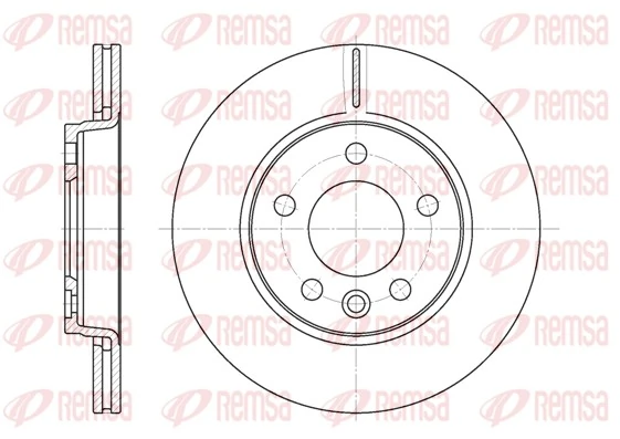REMSA 6707.10 — Диск гальмівний VW T5 задн. (вир-во REMSA)