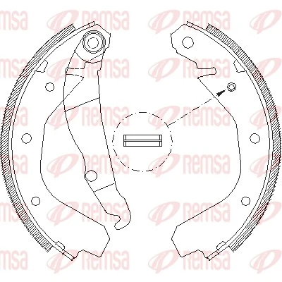 REMSA 4088.00 — Колодка гальм. барабан. OPEL ASCONA C 81-88, KADETT 84-91, VECTRA A 88-95 задн. (вир-во Remsa)