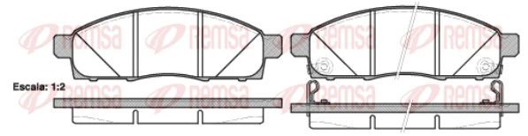 REMSA 1434.02 — Колодка гальм. диск. MITSUBISHI L200 2.5DI-D 05 - передн. (вир-во REMSA)