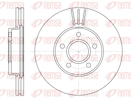 REMSA 6710.10 — Диск гальмівний FORD FOCUS 04-, VOLVO S40 05-передн. (вир-во REMSA)