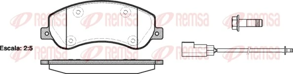 REMSA 1250.02 — Колодки гальмівні дискові