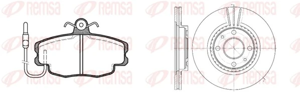 REMSA 8141.02 — Комплект гальмівний передн. DACIA LOGAN 04, CLIO, SANDERO, MEGANE 96- (вир-во REMSA)