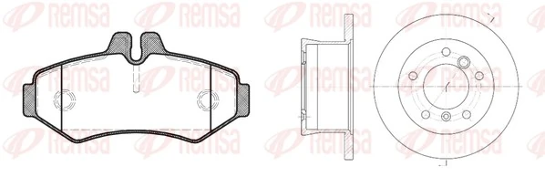REMSA 8733.01 — Комплект: 2 диска+ 4 колодки гальмівних