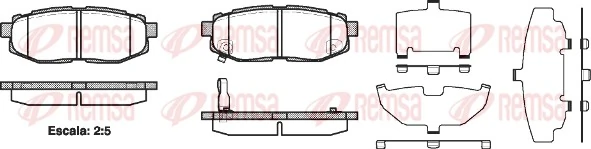 REMSA 1228.01 — Колодка гальм. диск. SUBARU LEGACY задн. (вир-во REMSA)
