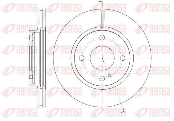 REMSA 61299.10 — Диск гальмівний FORD FIESTA VI 1.25-1.6 08 - передн. (вир-во REMSA)