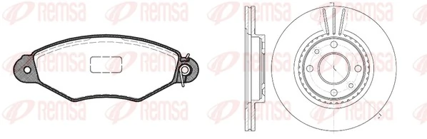 REMSA 8643.05 — Комплект: 2 диска+ 4 колодки гальмівних
