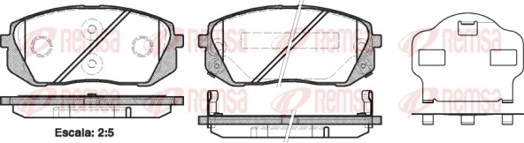 REMSA 1302.02 — Колодки гальмівні дискові