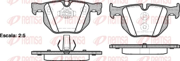 REMSA 0381.61 — Гальмівні колодки, дискові