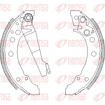 REMSA 4045.00 — Колодка гальм. барабан. AUDI 80, SEAT CORDOBA, VW GOLF задн. (вир-во Remsa)
