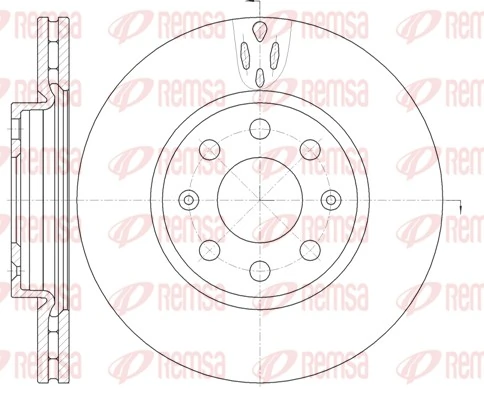 REMSA 6981.10 — Диск гальмівний FIAT GRANDE PUNTO 05 - передн. (вир-во REMSA)