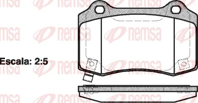 REMSA 0434.54 — Колодки гальмівні дискові