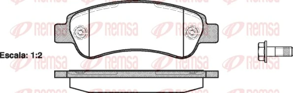 REMSA 1238.00 — Гальмівні колодки, дискові