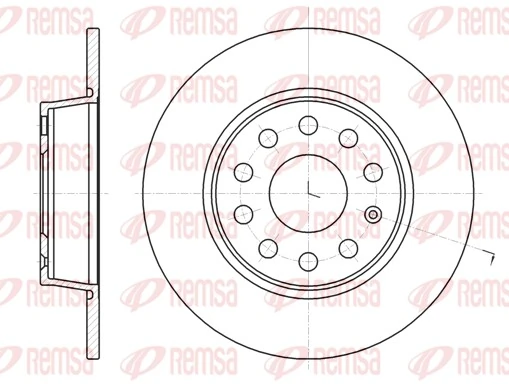 REMSA 61340.00 — Диск гальмівний SKODA OCTAVIA 08-, SUPERB 08-; VW CADDY 2010-; SEAT LEON 05- задн. (вир-во REMSA)