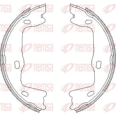 REMSA 4651.00 — Колодка гальм. барабан. OPEL ASTRA/VECTRA/OMEGA задн. (вир-во Remsa)