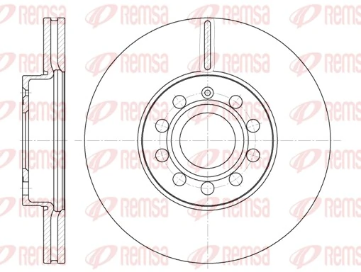 REMSA 6648.10 — Диск гальмівний SEAT TOLEDO, SKODA YETI, VW GOLF VI передн. вент. (вир-во Remsa)