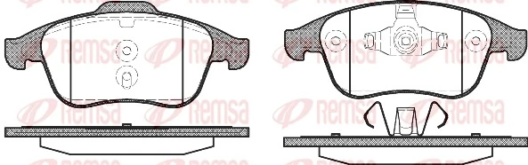 REMSA 1350.00 — Колодка гальм. диск. RENAULT LAGUNA III 2.0-3.0 08 - передн. (вир-во REMSA)