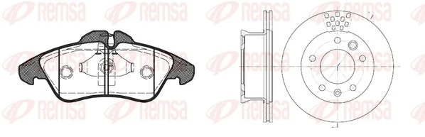 REMSA 8578.01 — Комплект: 2 диска+ 4 колодки гальмівних