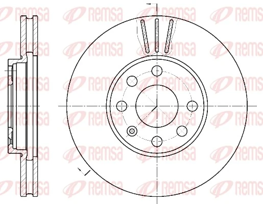 REMSA 6572.10 — Диск гальмівний OPEL ASTRA B передн. вент. (вир-во Remsa)