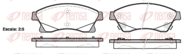 REMSA 1431.12 — Колодки гальмівні дискові