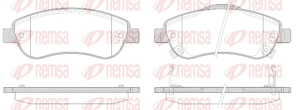 REMSA 1289.02 — Колодки гальмівні дискові