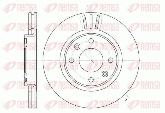 REMSA 6603.10 — Диск гальмівний CITROEN C3, C4, PEUGEOT 207 передн., вент. (вир-во REMSA)