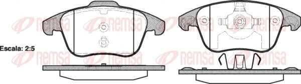REMSA 1249.00 — Колодка гальм. диск. CITROEN C4, C4 PICASSO передн. (вир-во REMSA)