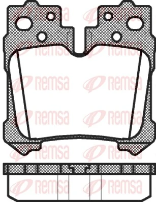 REMSA 1321.00 — Колодка гальм. диск. LEXUS LS IV 460, 600 H 04/06 - задн. (вир-во REMSA)