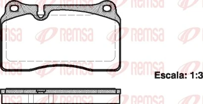 REMSA 1200.00 — Колодки гальмівні дискові