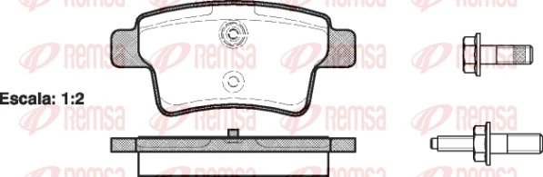 REMSA 1241.00 — Гальмівні колодки, дискові