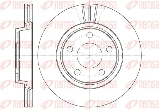 REMSA 6548.10 — Диск гальмівний AUDI/VW A4/A8/PASSAT передн. вент. (вир-во Remsa)