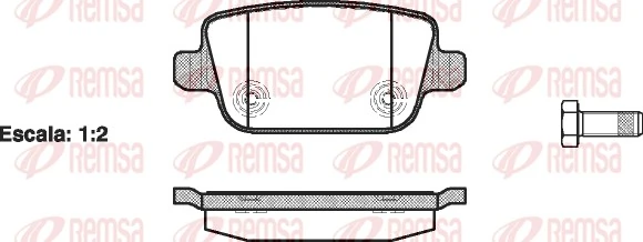 REMSA 1256.00 — Колодки гальмівні дискові
