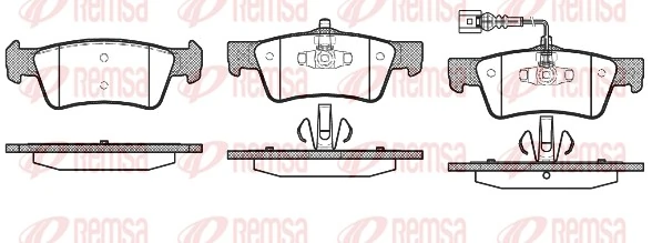 REMSA 1187.01 — Колодка гальм. диск. VW T5, TOUAREG задн. (вир-во REMSA)