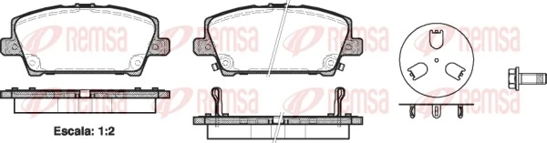 Колодки гальмівні дискові REMSA 1205.02 для Honda Civic VIII/IX (передня вісь)