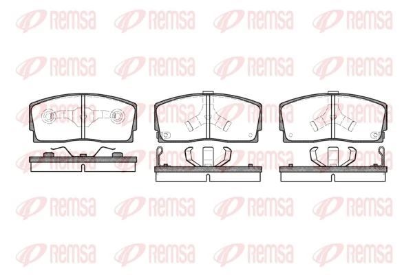 REMSA 0254.02 — Колодка гальм. диск. DAIHATSU, передн. (вир-во REMSA)