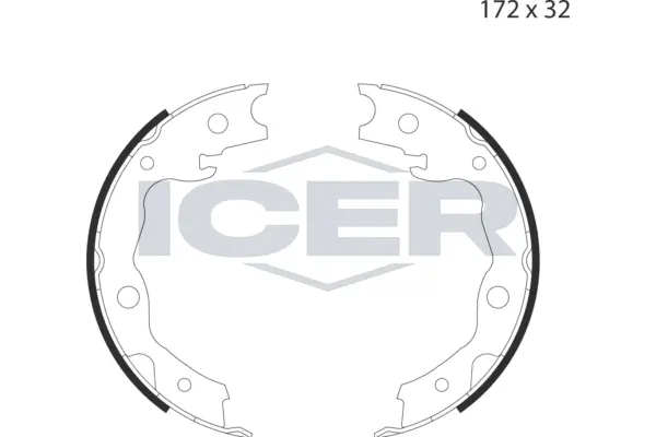 Brake Shoe Set, parking brake