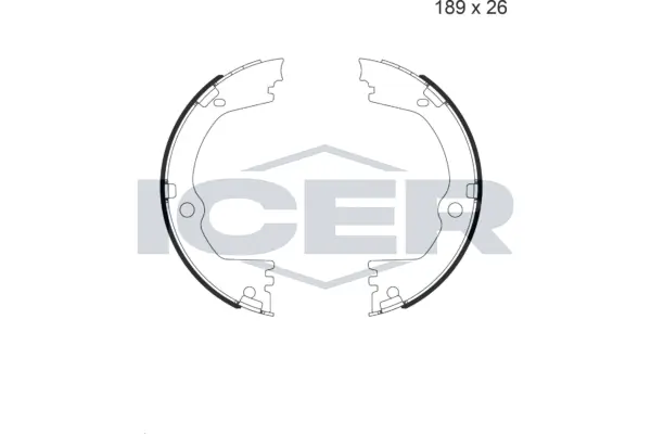 Brake Shoe Set, parking brake