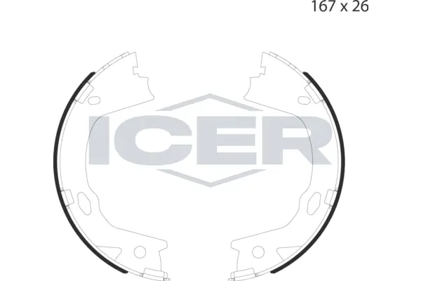 Brake Shoe Set, parking brake