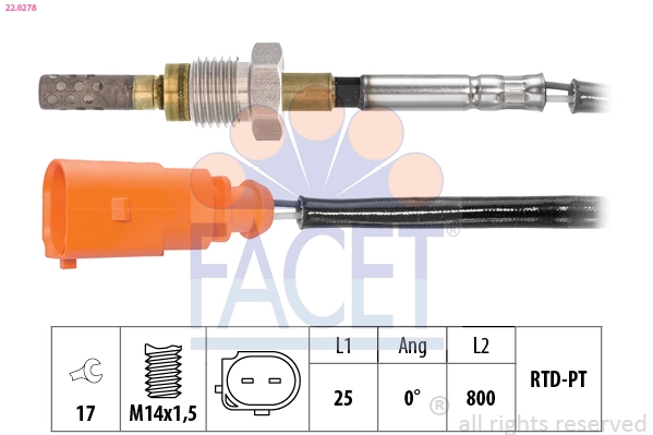 Capteur, température des gaz FACET 22.0278