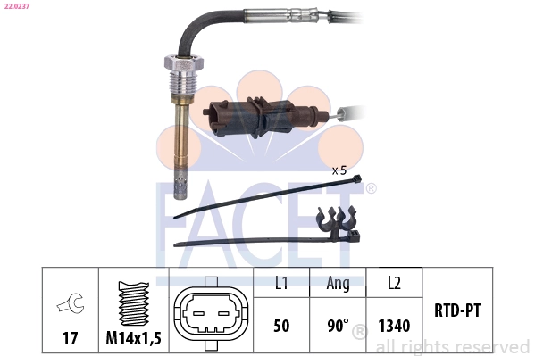 Capteur, température des gaz FACET 22.0237