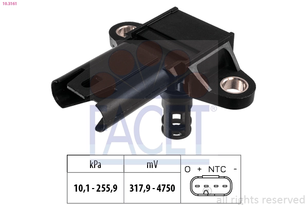 Sensor, exhaust pressure