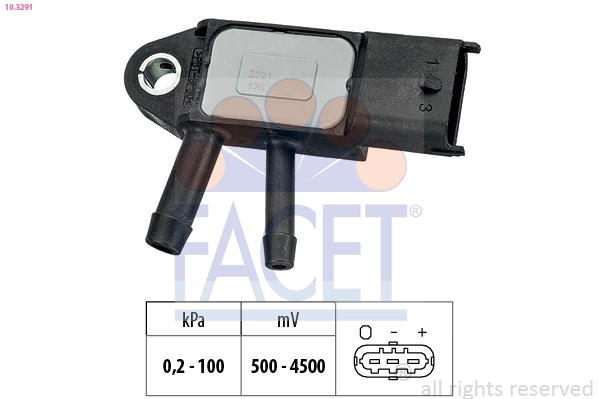 Sensor, exhaust pressure