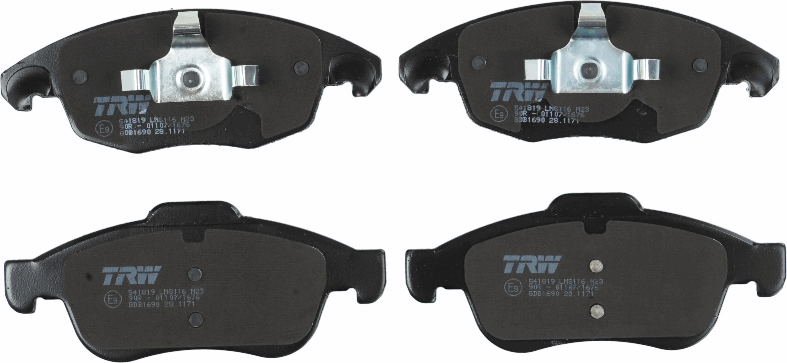 Kit de plaquettes de frein, frein à disque TRW GDB1690