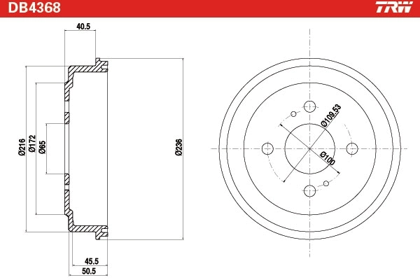 Tambour de frein TRW DB4368