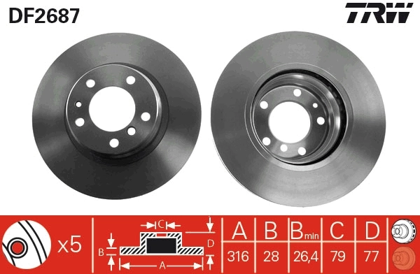 Disque de frein TRW Automotive