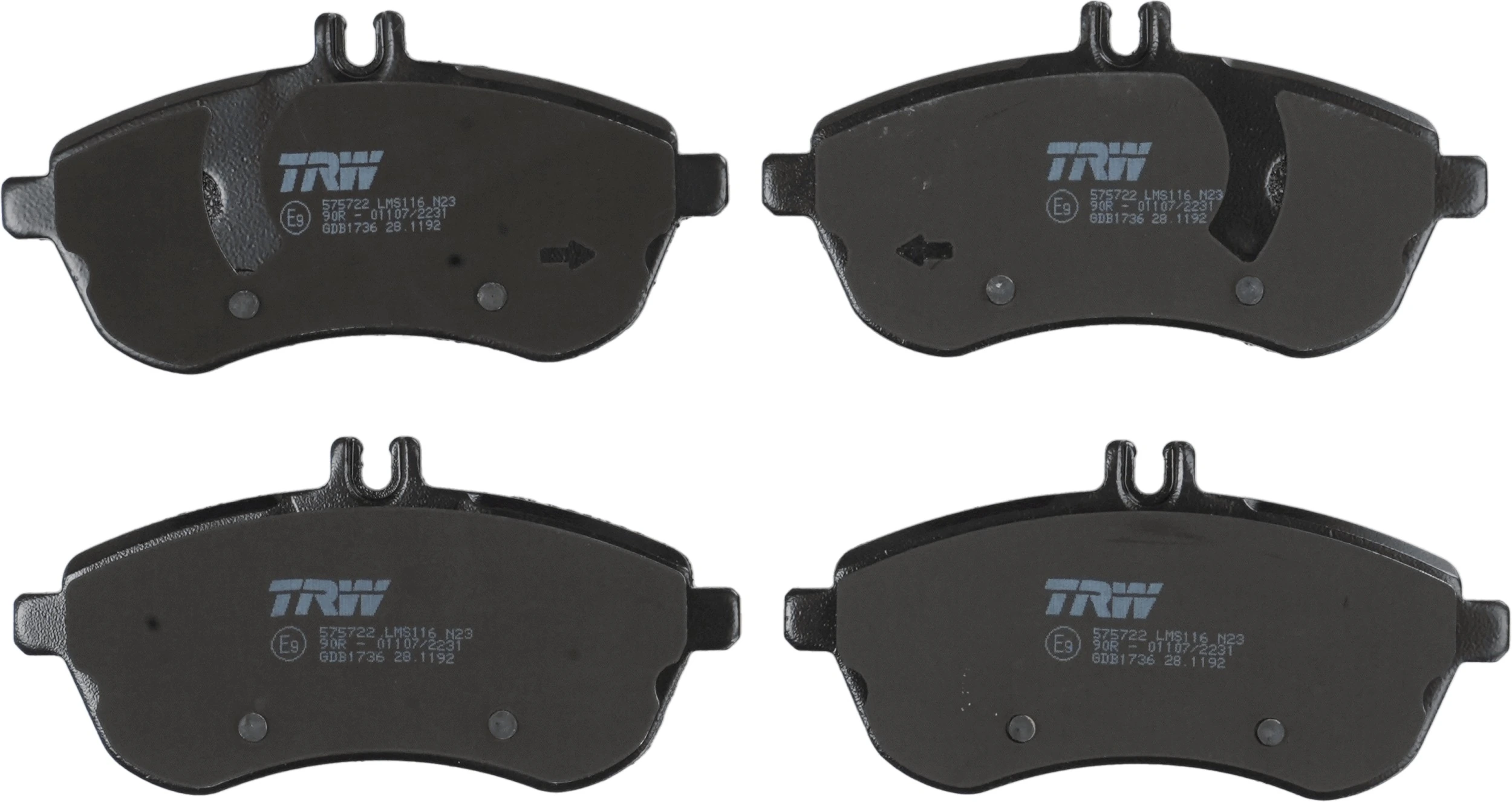 Kit de plaquettes de frein, frein à disque TRW GDB1736