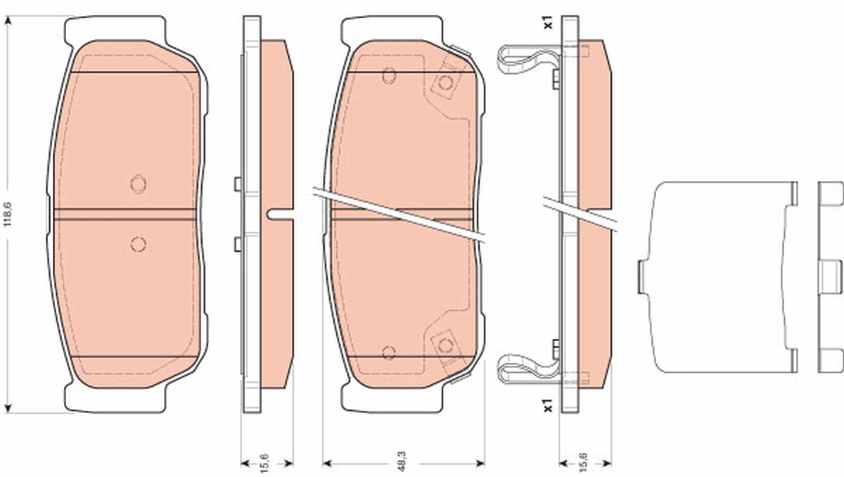 Kit de plaquettes de frein, frein à disque TRW GDB3417
